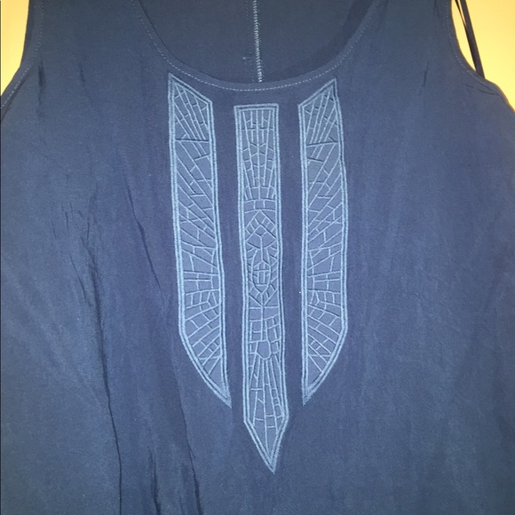 🛍☀️Versona Flowy Blue Hi-Lo Tunic Beach Top☀️ - Picture 3 of 6